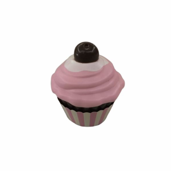 Cupcake Rosa Plástico 